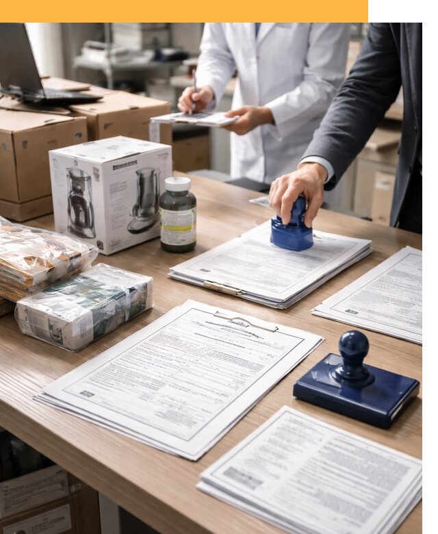 Сертификация импортных товаров от 12193 с таможенным сопровождением